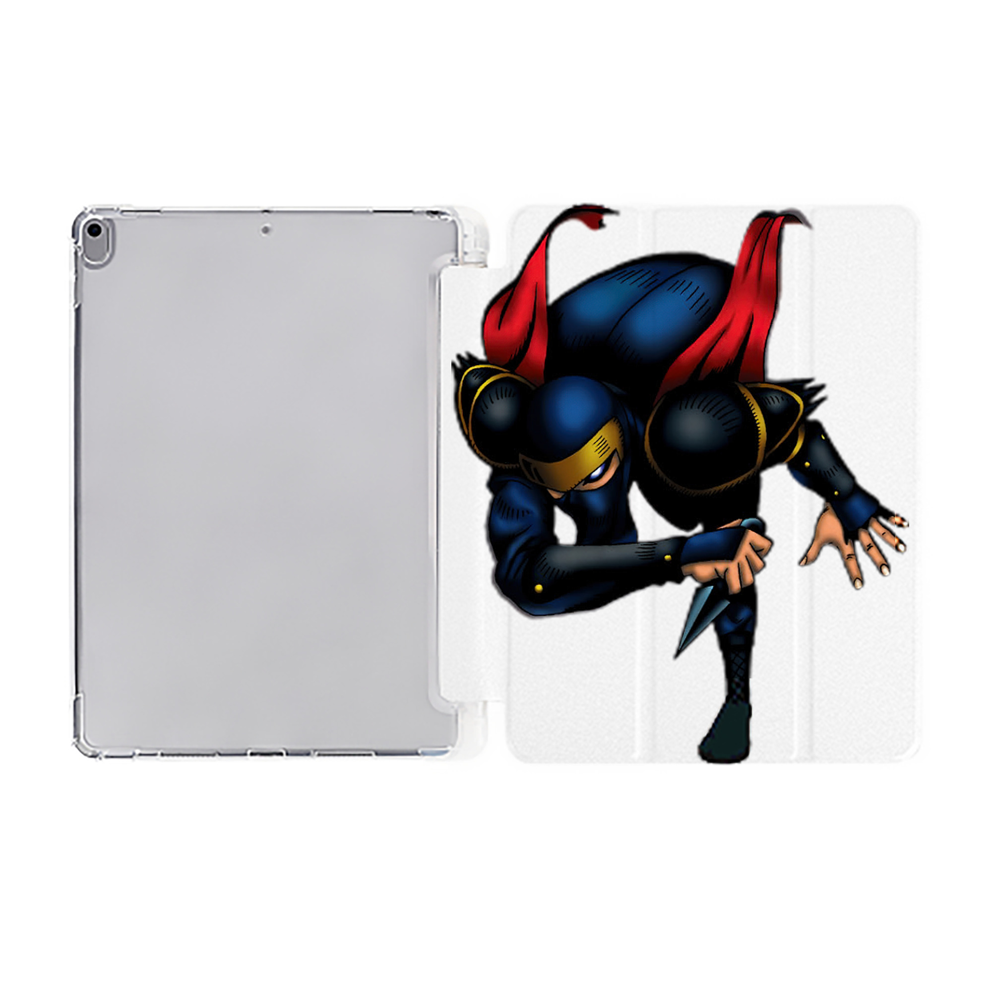 （画像用） 遊☆戯☆王 Yu-Gi-Oh! IPad ケース ペン収納付き 三つ折りスタンド PUレザー×シリコン 対応機種9.5/10.5/10.9インチ
